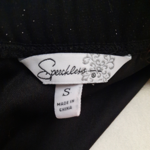 New Black Sparkly Glittering Bodycon Zip Dress Womens By Speechless Size Small - Picture 6 of 7